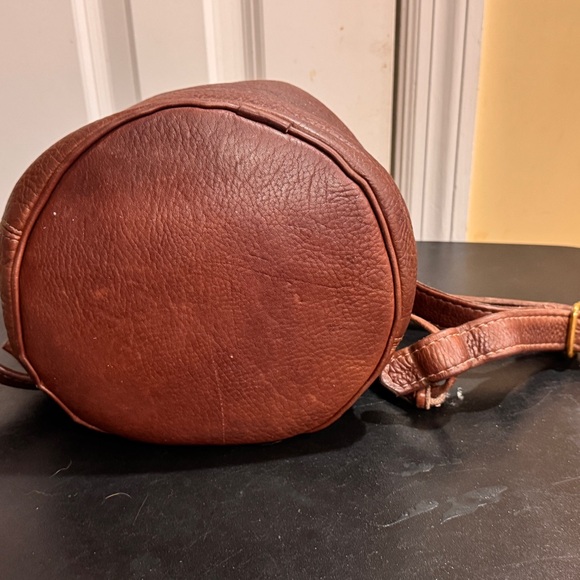 Coach Rich Brown Leather Crossbody drawstring bucket Bag vintage 4437 - Picture 6 of 9
